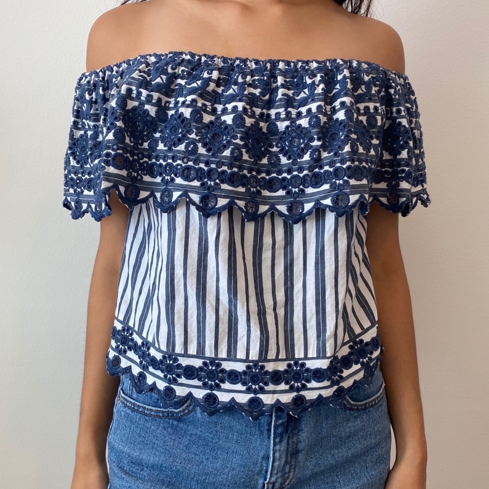 Topshop Off the Shoulder Top